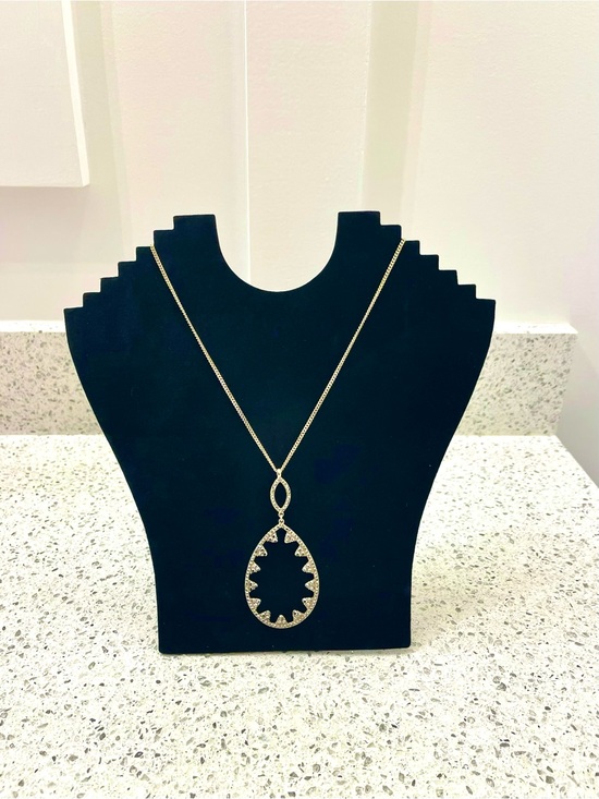 Jewelry - Gold-Tone Teardrop Pendant Necklace